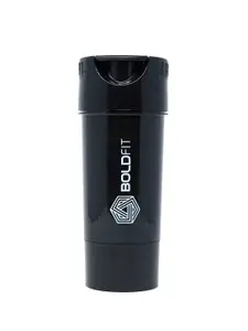 BOLDFIT Black Printed Cyclone Gym Water Bottle Shakers 500 ml