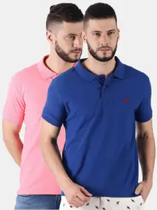 Force NXT Men Pack of 2 Polo Collar 2pc SuperCombed Cotton Tshirts