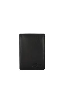 Style SHOES Women Black Textured Leather Two Fold Wallet