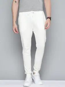 Mast & Harbour Men Off-White Solid Joggers