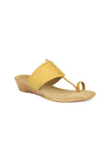 DESIGN CREW Women Yellow Comfort Heels