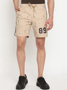 Cantabil Men Beige Printed Shorts