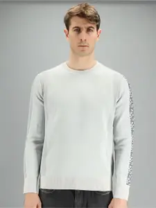 FREESOUL Men Off White Sweatshirt