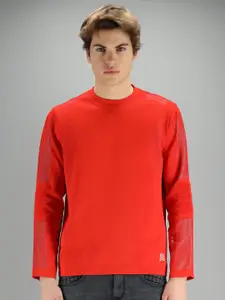 FREESOUL Men Red Pullover Sweatshirt