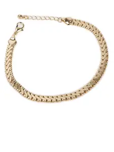 FOREVER 21 Gold-Plated Textured Anklet