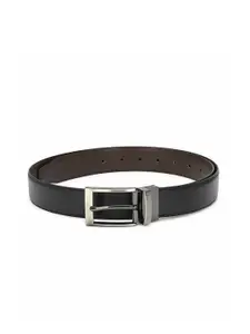 thickskin Men Black & Brown Solid Reversible Belt