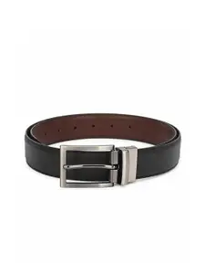 thickskin Men Black PU Textured Reversible Belt