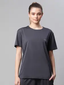 MACK JONNEY JONNEY Women Grey Solid Sports T-shirt