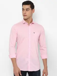 Allen Solly Men Pink & White Slim Fit Printed Casual Shirt