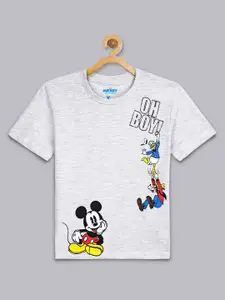 Kids Ville Boys Grey Mickey & Friends Printed T-shirt