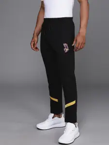 WROGN ACTIVE Men Black Printed SLim Fit Mid Rise Track Pants