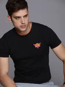 WROGN ACTIVE Men IPL Sunrisers Hyderabad Pure Cotton Slim Fit T-shirt