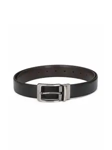 thickskin Men Black Textured PU Formal Belt