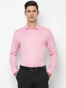 Louis Philippe Men Pink Pure Cotton Formal Shirt