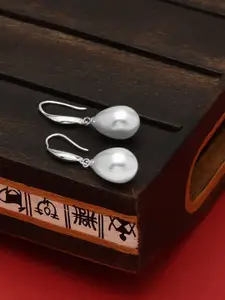 AMI Silver-Toned Contemporary Hoop Earrings