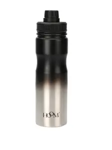 HOOM Black & White Double Wall Stainless Steel Water Bottle 600 ML