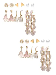 Vembley Gold-Toned Contemporary Studs Earrings