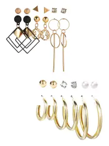 Vembley Gold-Plated Set Of 12 Earrings