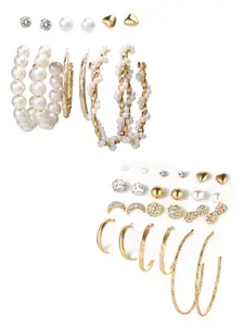 Vembley Gold-Plated Set Of 18 Earrings