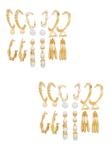 Vembley Gold-Plated Set Of 18 Earrings