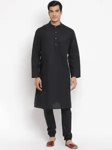 Fabindia Men Black Pathani Kurta