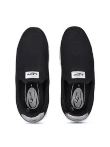 Lancer Men Black & White Mesh Running Non-Marking Shoes