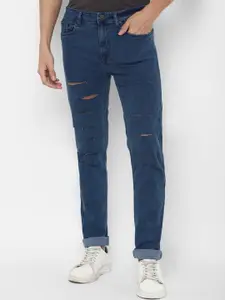 Forever 21 Men Mid-Rise Straight Fit Regular Length Slash Knee Jeans