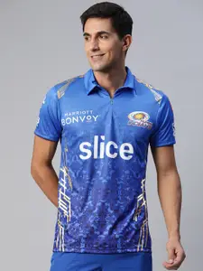 The Souled Store Men Blue Printed Mumbai Indians Match Jersey