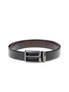 thickskin Men Black & Brown Solid Reversible Belt