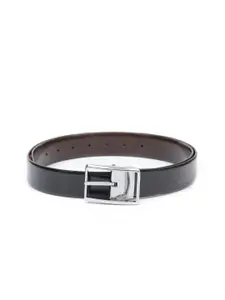 thickskin Men Black Leather Reversible Formal Belt
