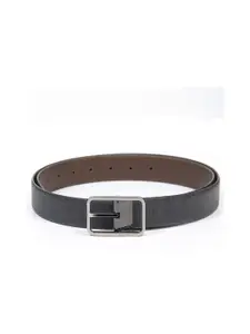 thickskin Men Black Textured Leather Belt