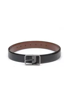 thickskin Men Black Leather Reversible Formal Belt