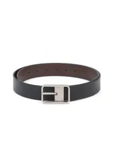 thickskin Men Black & Brown Solid Reversible Belt