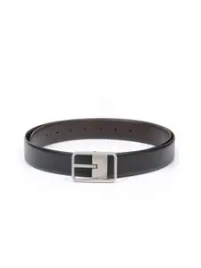 thickskin Men Black Leather Reversible Formal Belt