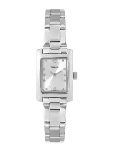 Timex Women Silver-Toned Dial & Silver Toned Analogue Watch TWTL10600