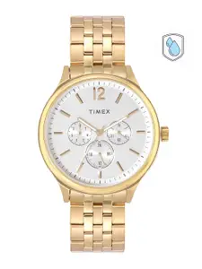 Timex Men Silver-Toned Dial & Gold Toned Analogue Watch TWEG18414