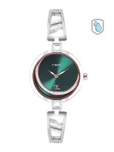 Timex Women Green Embellished Dial Bracelet Style Analogue Watch TWEL15203