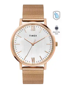 Timex Men Gold-Toned Dial & Gold Toned Multifunction Watch TW0TG8011