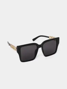 20Dresses Women Black Lens & Black Square Sunglasses SG0573