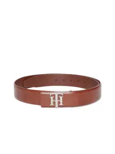 Tommy Hilfiger Men Tan Textured Leather Belt