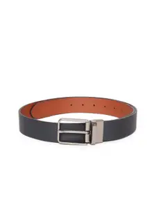 Tommy Hilfiger Men Black Textured Leather Belt
