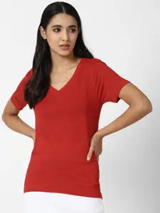 FOREVER 21 Red Solid Top