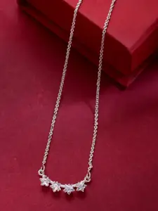 VIRAASI Silver-Toned Brass Necklace