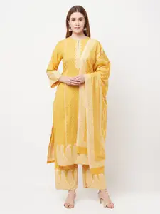 Safaa Yellow & White Woven Deisgn Unstitched Dress Material
