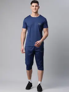 MACK JONNEY JONNEY Men Blue Solid Pure Cotton Tracksuits