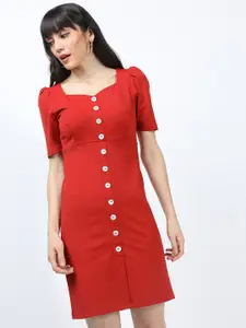 Tokyo Talkies Orange Sheath Dress