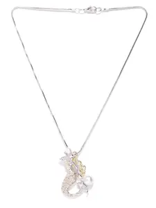 YouBella Gold-Plated Stone-Studded Pendant with Chain