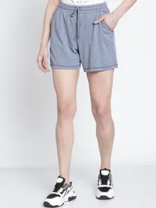Rute Women Grey Cotton Shorts