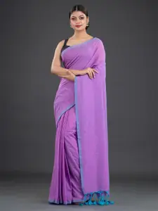 Arhi Purple & Blue Pure Cotton Saree