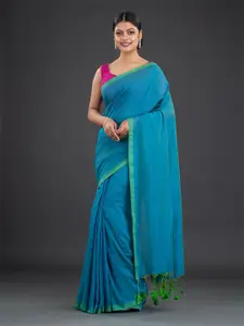Arhi Blue & Green Pure Cotton Saree